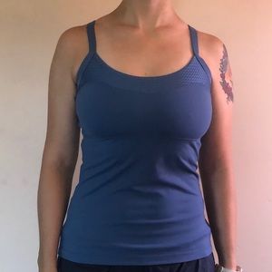 Lorna Jane Dusty Blue Tank with Built In Bra